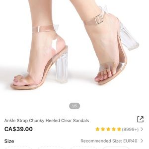 Clear heels
